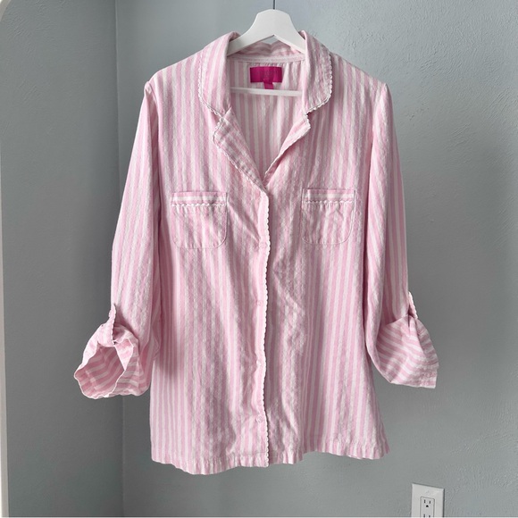 Vintage Victoria's Secret Cotton Striped Pajama Set - Picture 2 of 11